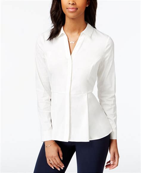 macys white blouse